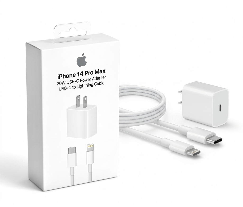 Kit Cargador Cubo 20W + Cable USB-C a Lightning