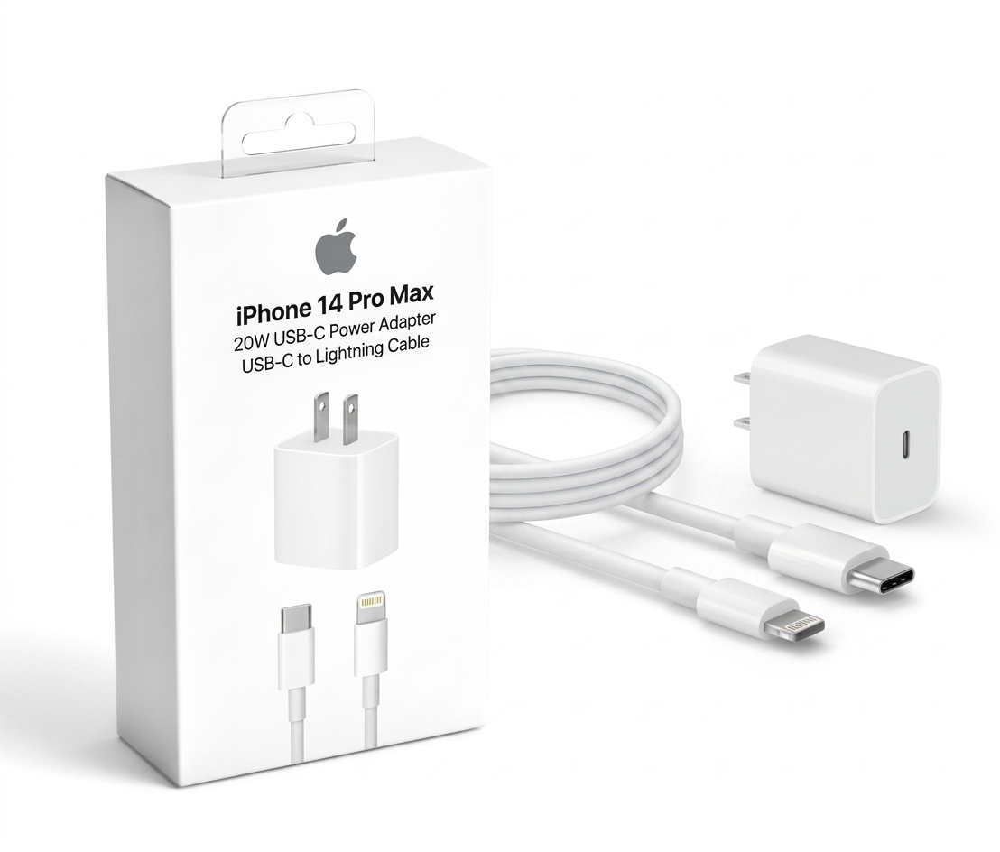 Kit Cargador Cubo 20W + Cable USB-C a Lightning