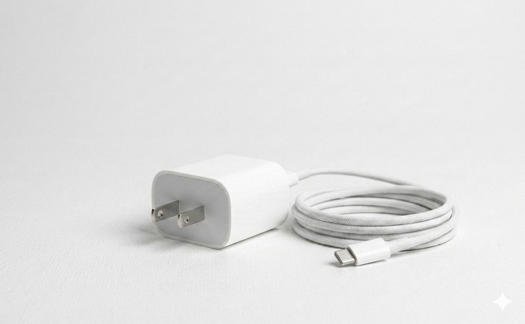 Kit Cargador Cubo 20W + Cable Trenzado USB-C a USB-C