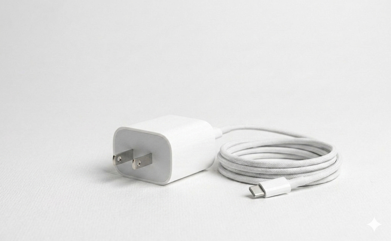 Kit Cargador Cubo 20W + Cable Trenzado USB-C a USB-C