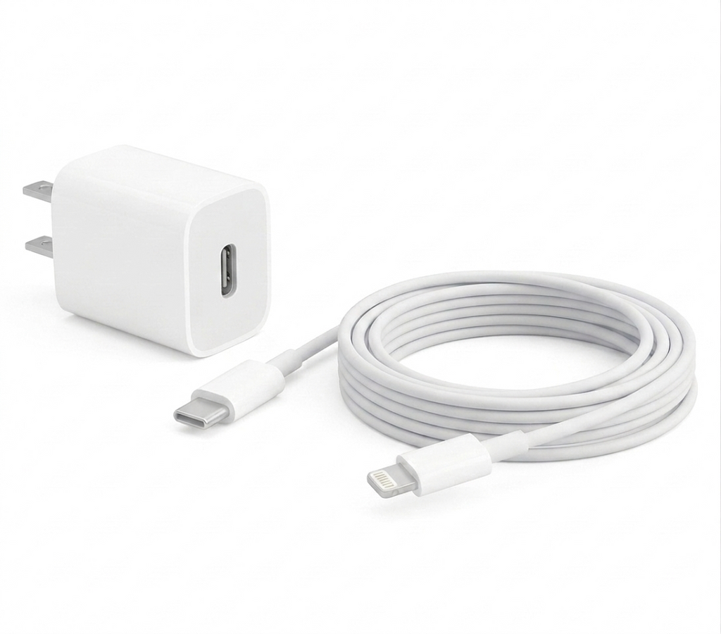 Kit Cargador Cubo 20W + Cable USB-C a Lightning