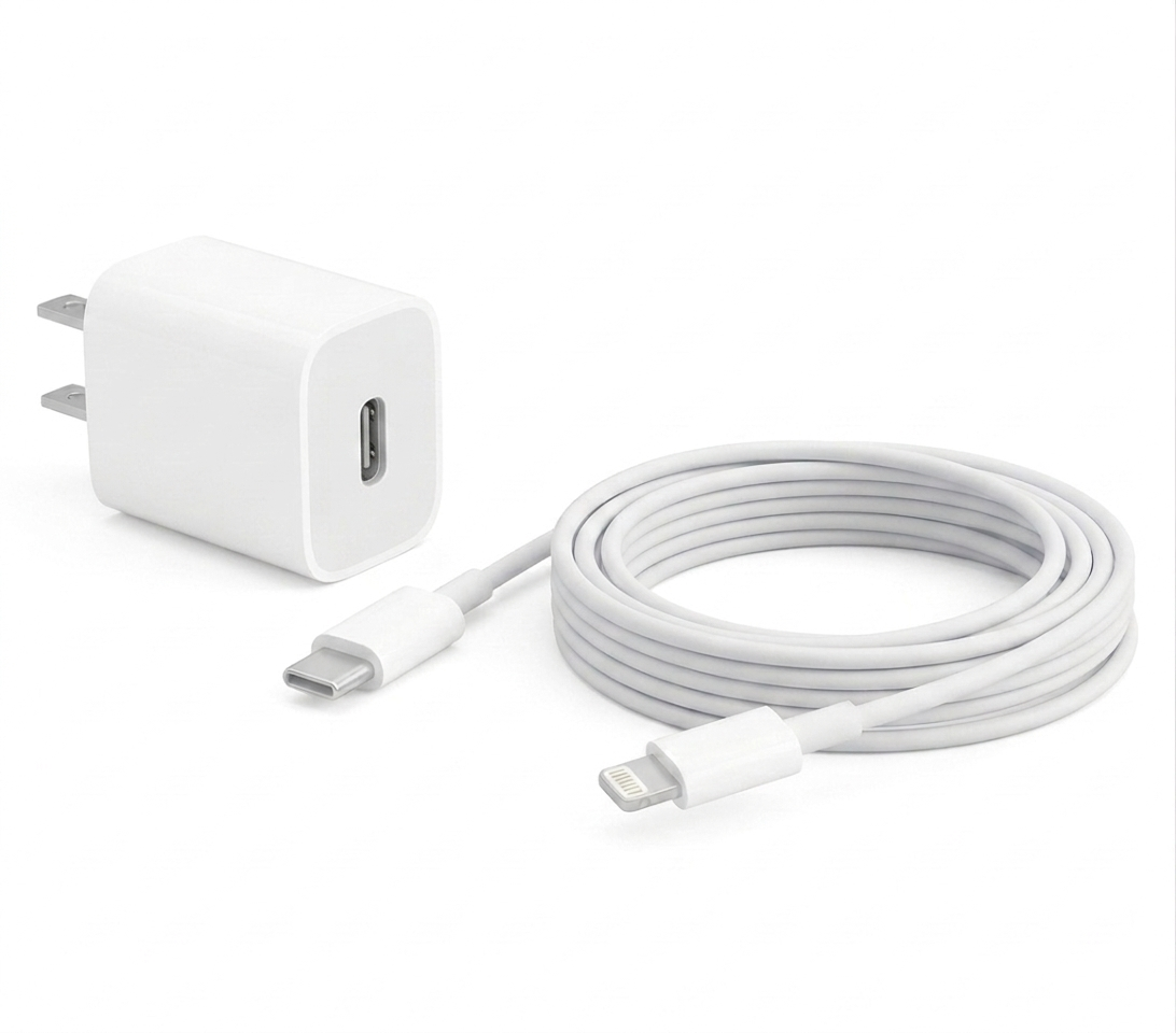 Kit Cargador Cubo 20W + Cable USB-C a Lightning